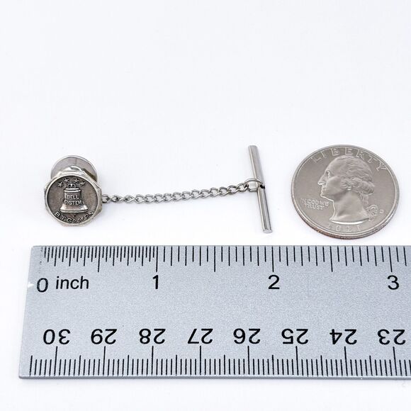 Vintage Sterling Silver Bell System B.T. Co. of PA Tie Pin - Picture 6 of 7